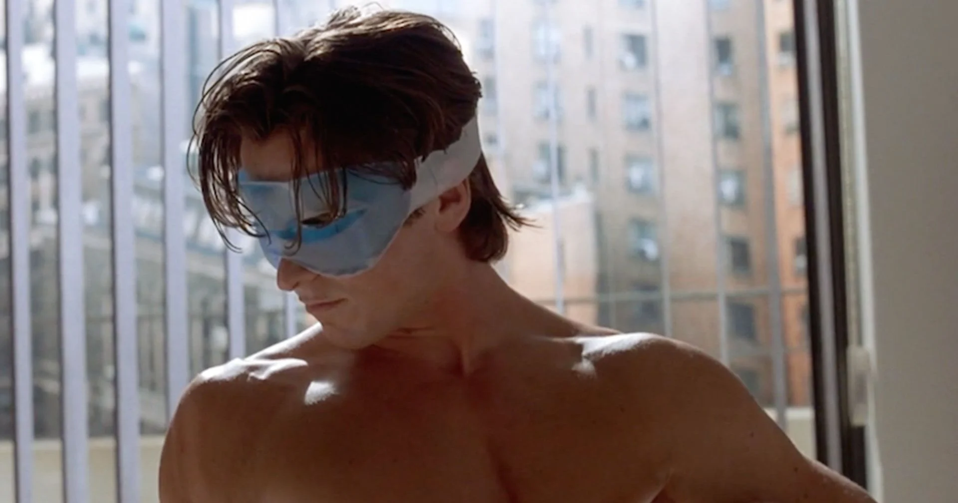 Patrick Bateman with face mask