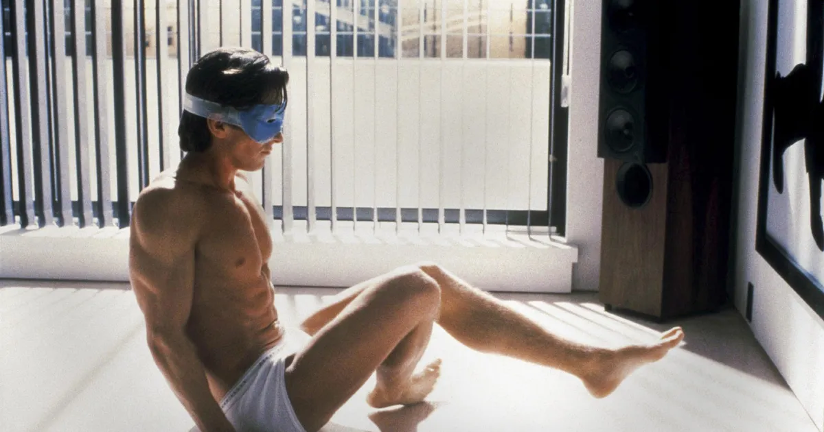 Patrick Bateman with face mask